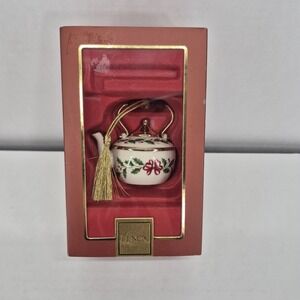 Lenox Steeped In Tradition Tea Kettle Ornament In Box